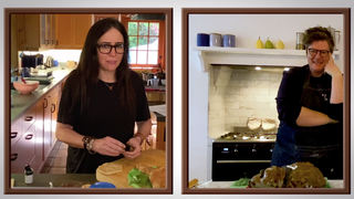Watch Pamela Adlon and Hannah Gadsby bake sad dog cakes in a remote episode of <i>Nailed It!</i>